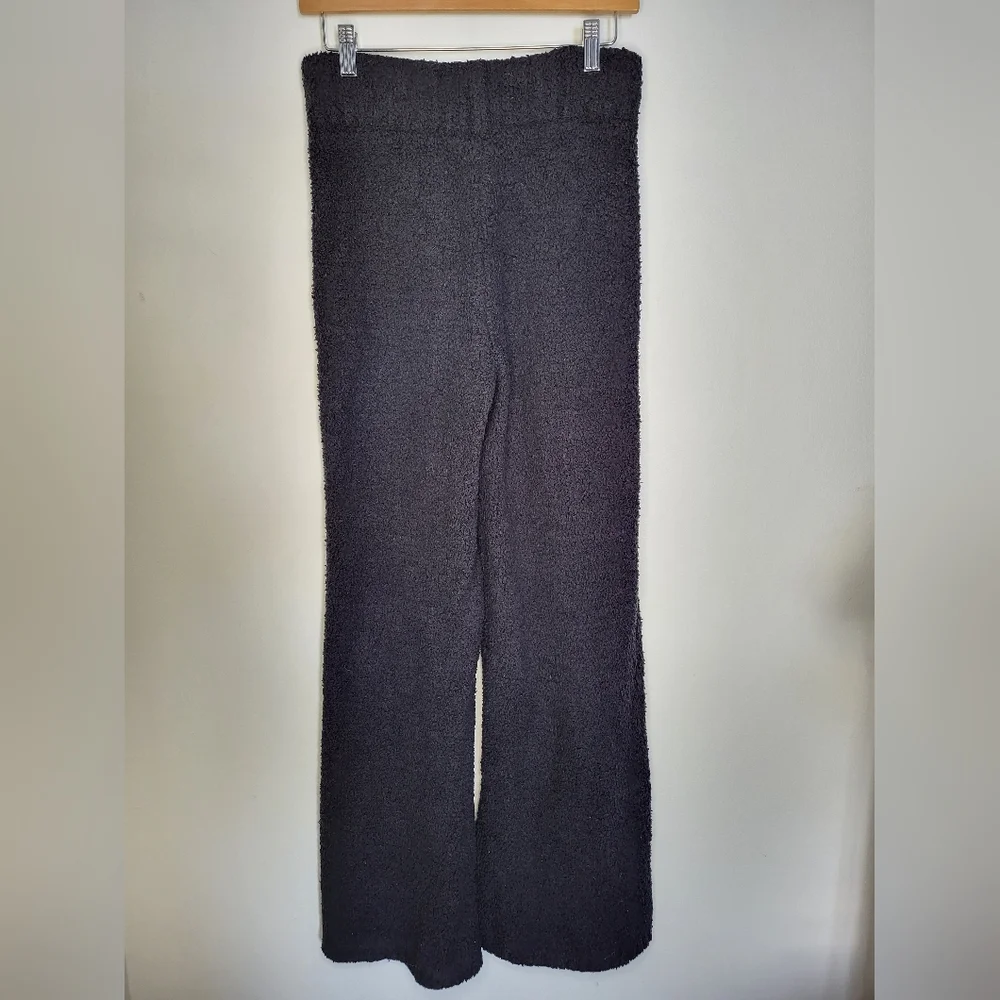 SKIMS Size S/M Cozy Knit Boucle’ Lounge Pants Onyx Black High Rise Reta…